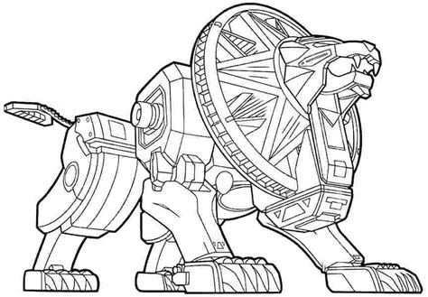 Billy and Blue Ranger Zord coloring page