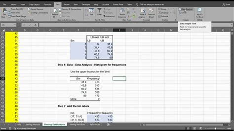 Bin data in Excel