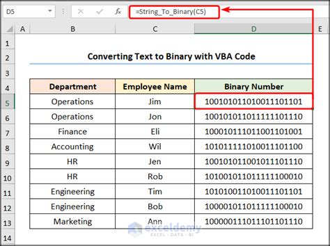 BIN file to Excel conversion