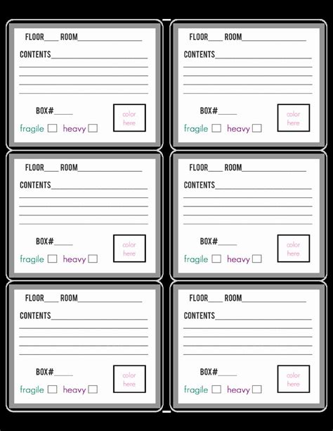 Uline Bin Label Template Layout