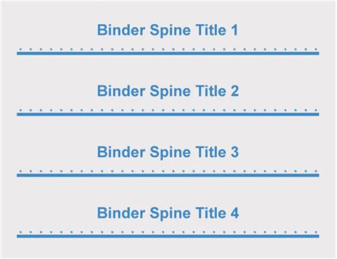 Binder and Spine Template Materials