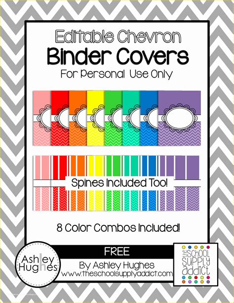 Binder and Spine Template Materials