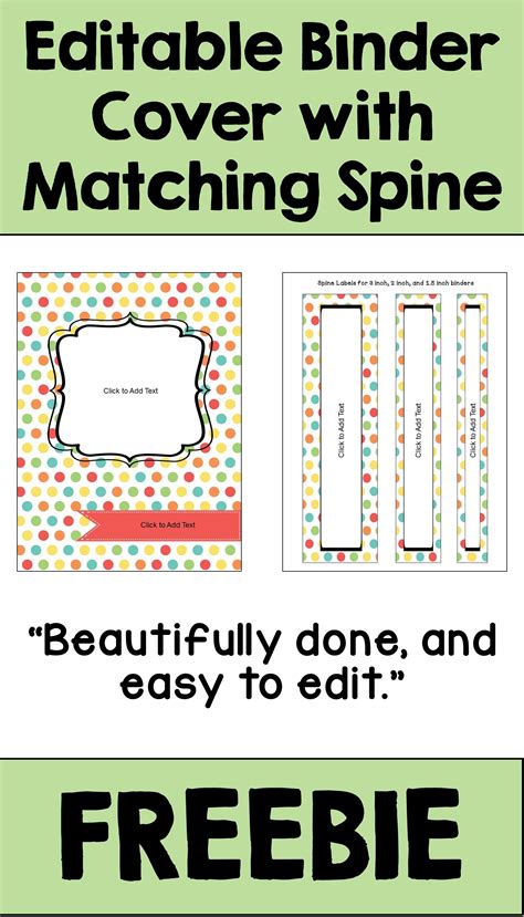 binder cover template for students