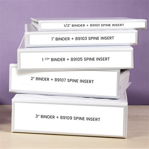 Binder Spine Insert Template Design