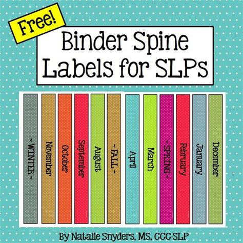 Creating a binder spine label for a series of binders using a 1 1/2 binder spine template