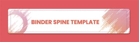 Example of a binder spine label template in Excel