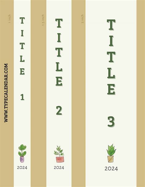 Binder Spine Template Google Docs