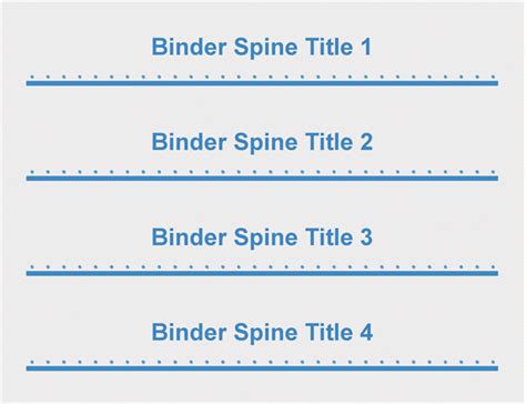 Binder Spine Template Microsoft Office