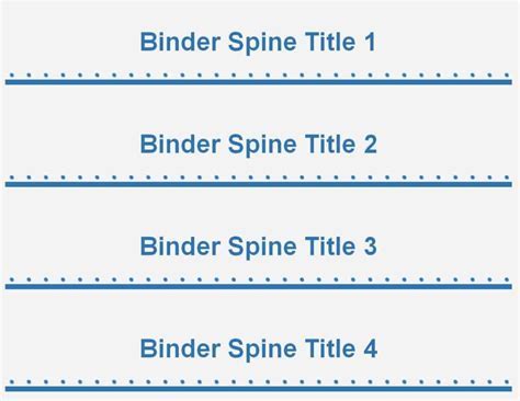 Binder Spine Visual Elements