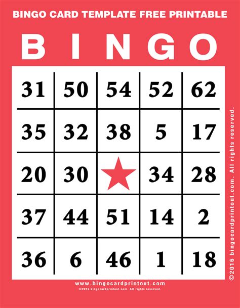 Benefits of Using Free Printable Bingo Card Templates