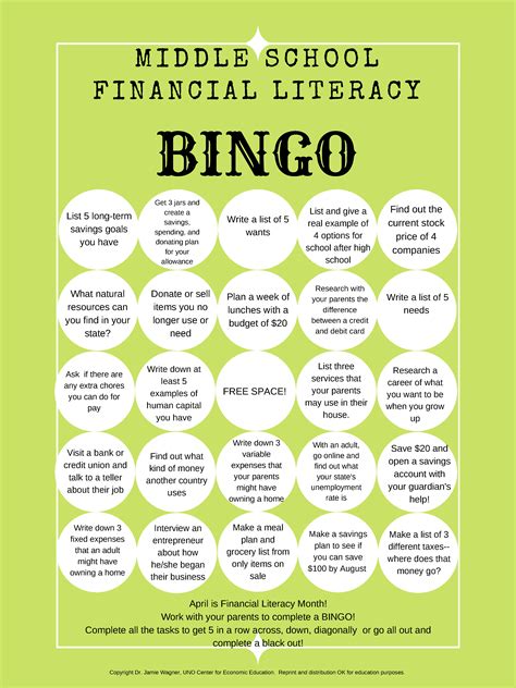 Bingo Cards for Educational Purposes