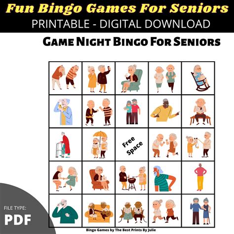 Bingo Cards for Seniors