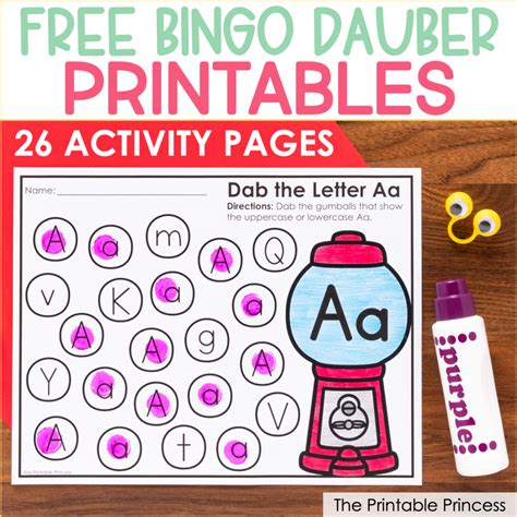 Bingo dauber printables template