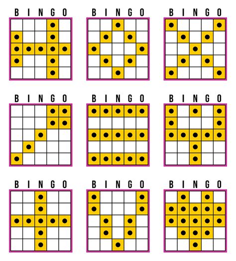 Bingo Game Patterns Gallery 10