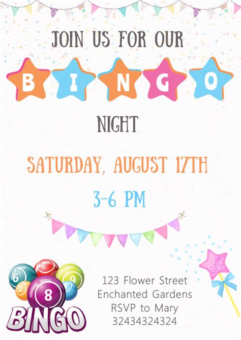 Bingo Invitation Templates 2