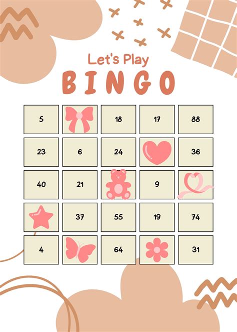 Bingo Template Design Example