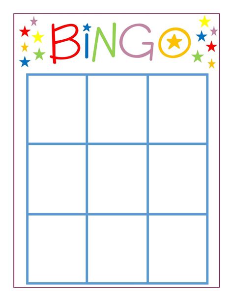 Educational Bingo Template