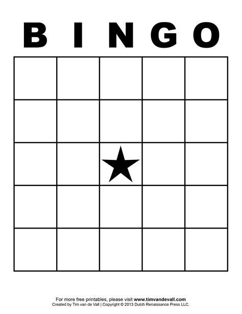 Bingo Templates