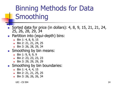 Binning Data Methods