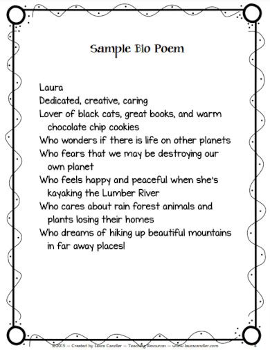 Bio Poem Example