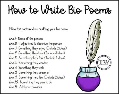 Bio Poem Tips