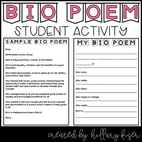 Bio Poem Uses