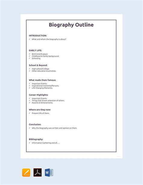 Biography Template 3