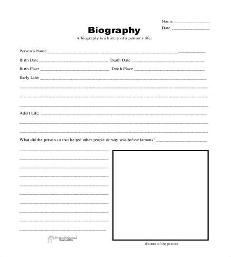 Biography Template 5