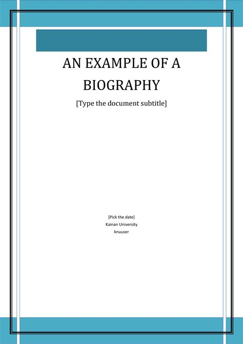 Biography Template 7