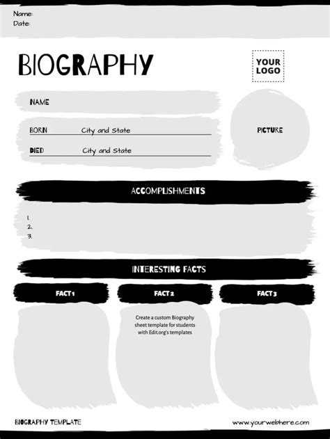 Biography Template 9