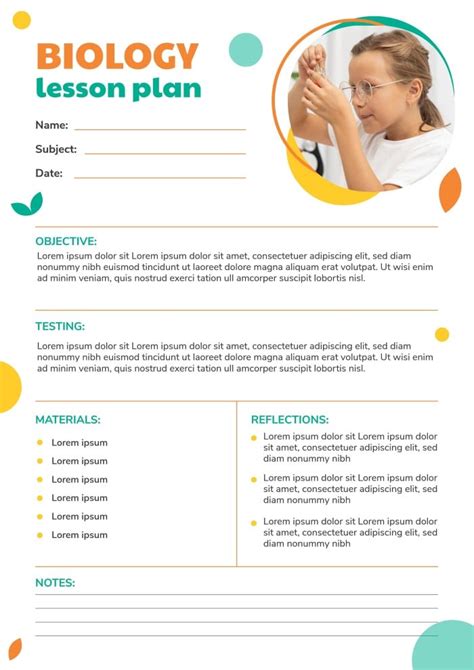 Biology Lesson Templates Image