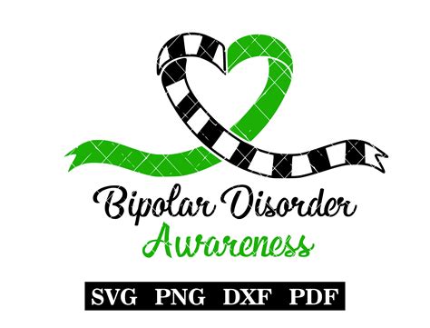 Bipolar disorder awareness ribbon tattoo