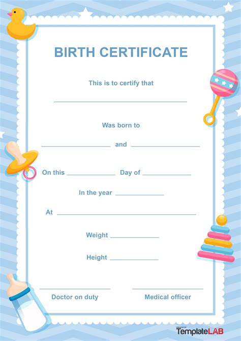 Birth Certificate Template Word