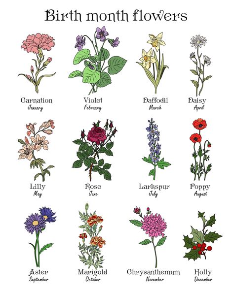 Birth flowers symbolism