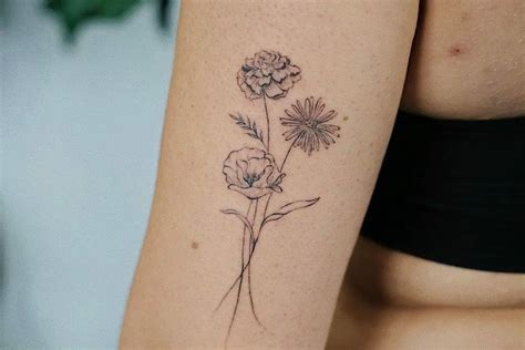 Birth flowers tattoo designs