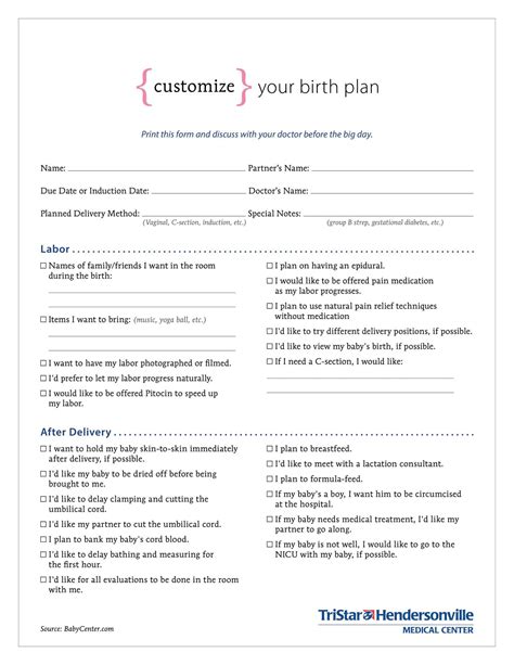 A woman holding a visual birth plan template