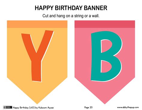 Birthday banner template with images