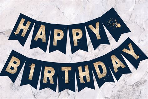 Birthday Banners with Printable Letters