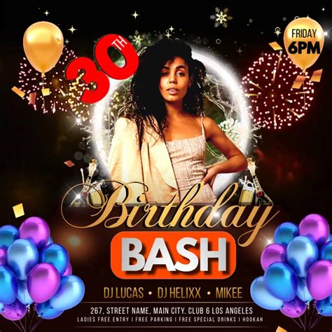 birthday bash template