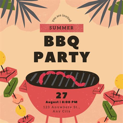 Birthday BBQ Invitation Template Canva