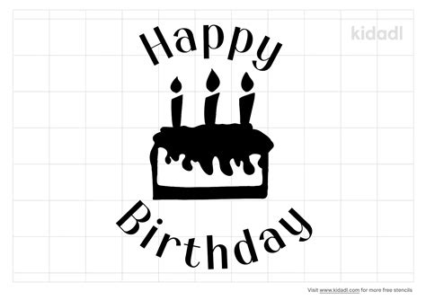 Birthday Cake Stencils