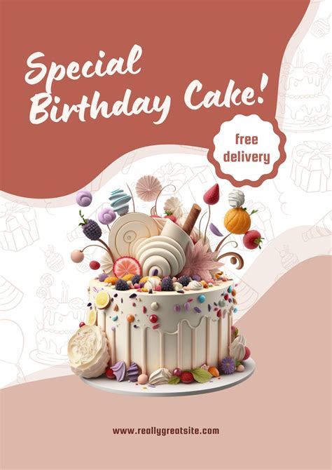 Birthday Cake Template 1