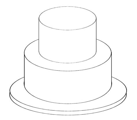 Birthday Cake Template 2