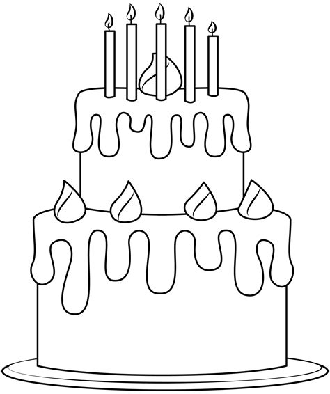 Birthday Cake Template 6