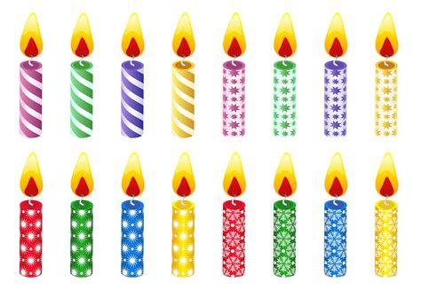 Birthday candles printable templates