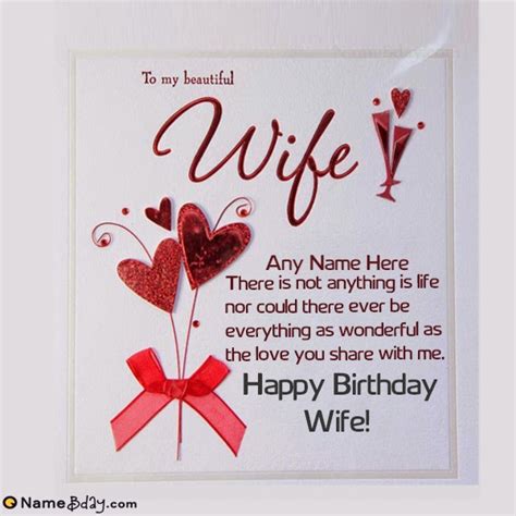 Birthday Card for Wife with Photograph