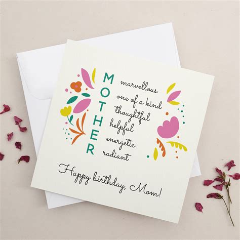 Birthday Card Ideas For Mom