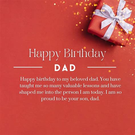 Birthday cards for dad with message