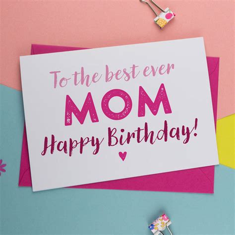 Colorful Foldable Birthday Card for Mom Printable 6