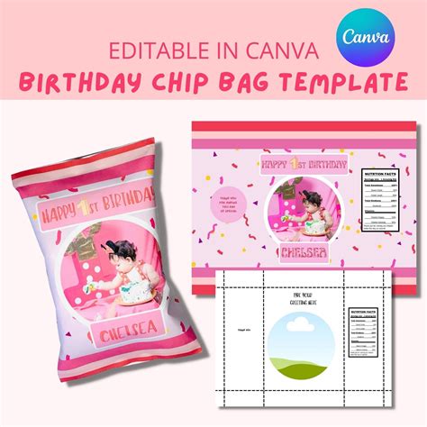 Birthday Chip Bag Template Ideas Gallery 1